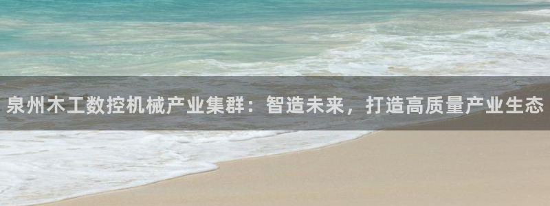 天辰娱乐网：泉州木工数控机械产业集群：智造未来，打造高质量产业生态